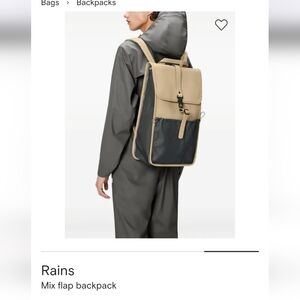 Rains  Water Proof Mixed Backpack Sand Color